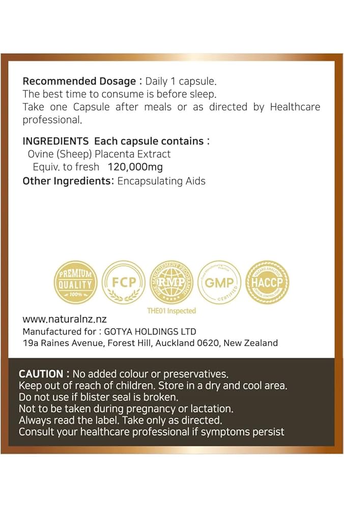 Amazon.com: Natural NZ New Zealand Placenta Stem+ 120,000mg